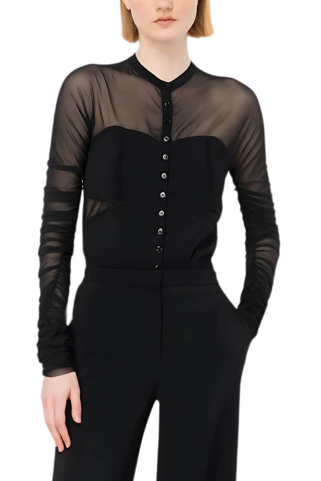 Cárdigan de mujer Pinko con mangas de tul GELSO
