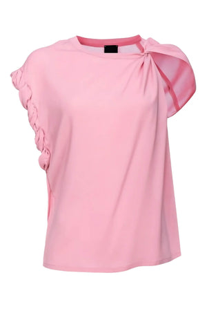 Blusa de mujer Pinko de georgette con rizos TINDARO