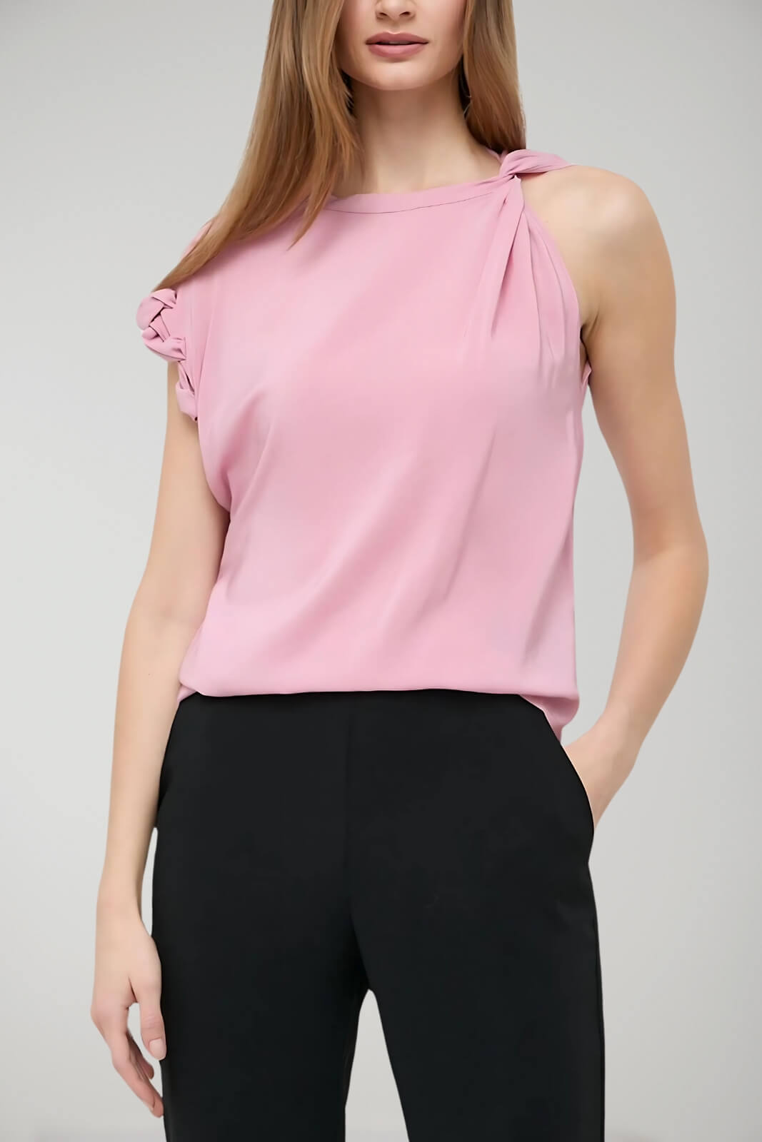 Blusa de mujer Pinko de georgette con rizos TINDARO