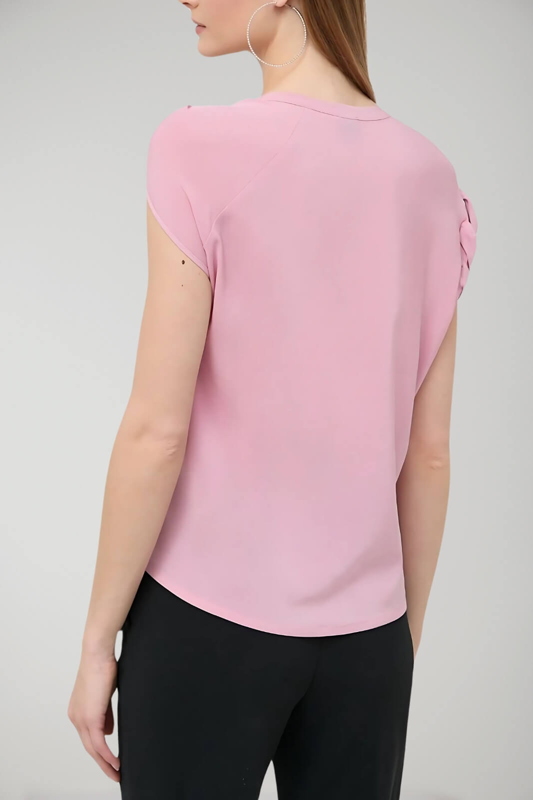 Blusa de mujer Pinko de georgette con rizos TINDARO