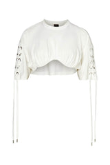 Crop top de mujer Pinko con cordones trenzados MIAMI