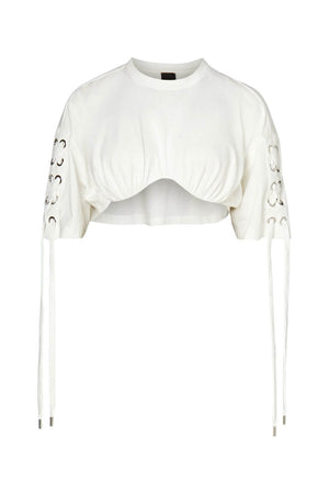 Crop top de mujer Pinko con cordones trenzados MIAMI