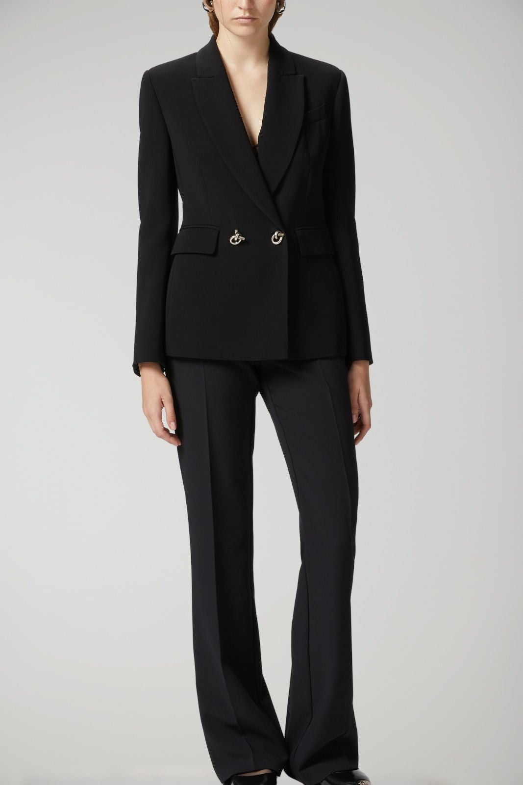 Chaqueta de mujer Pinko Grenoble en cady técnico con botones metálicos