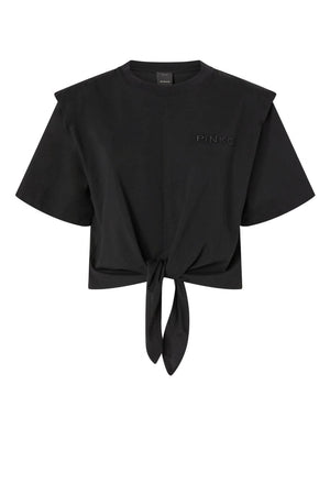 Camiseta De Jersey De Algodón En Negro - Victoria Beckham