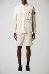 Stone Island men's overshirt in stretch cotton 'parachute' fabric