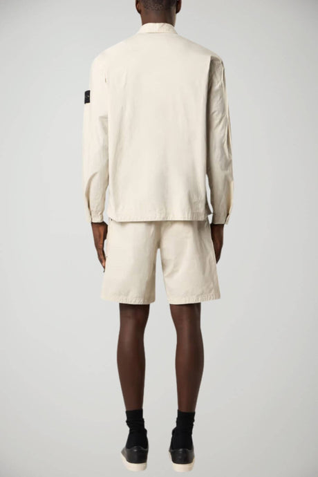 Stone Island men's overshirt in stretch cotton 'parachute' fabric