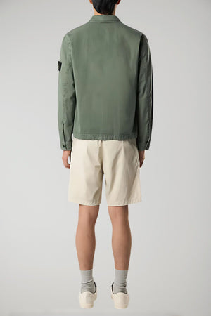 Stone Island men's overshirt BRUSHED ORGANIC COTTON CANVAS 'OLD' EFFECT