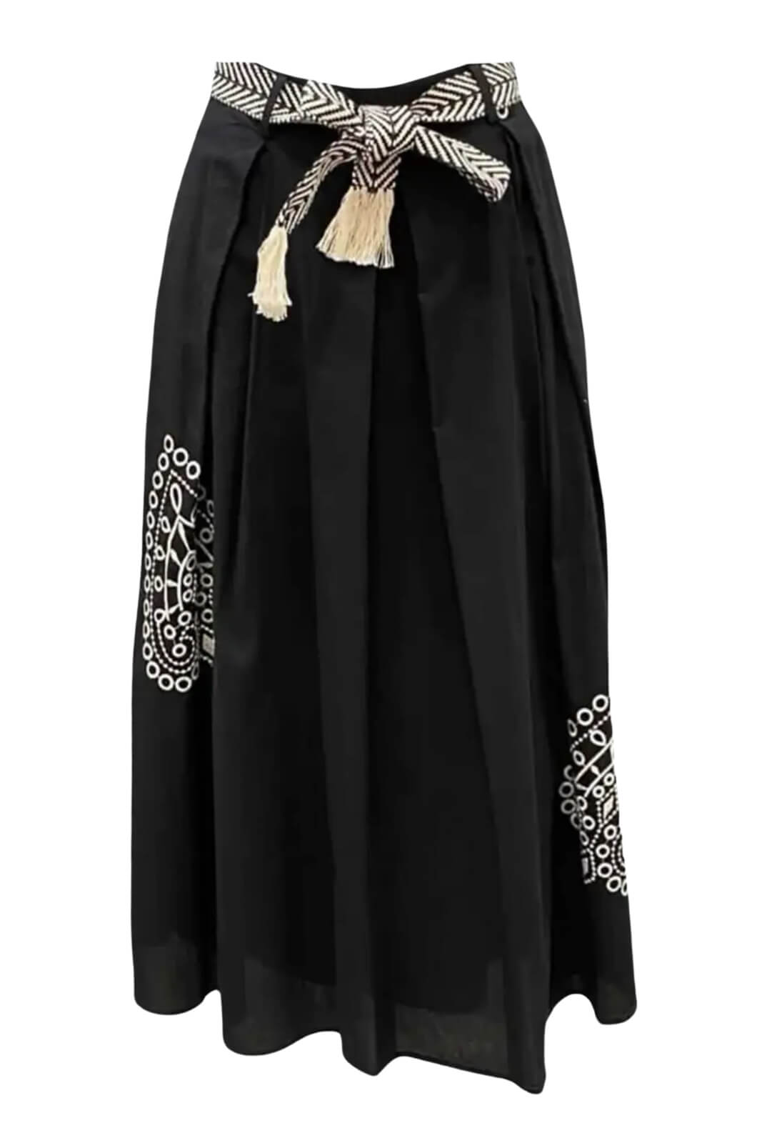 Falda midi ecológica con fajín