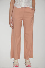 Pantalones de crepé de viscosa para mujer Pomandere