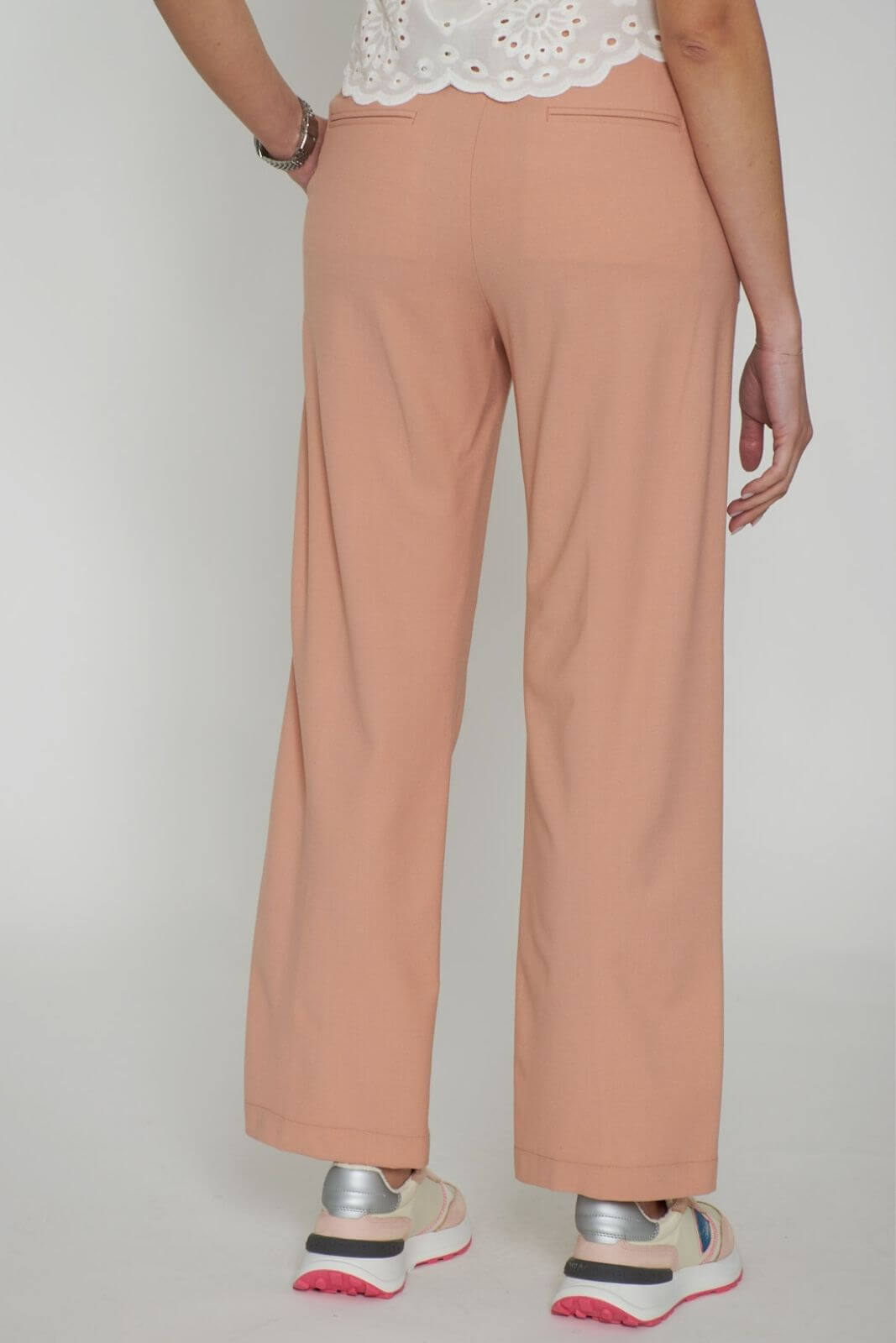 Pantalones de crepé de viscosa para mujer Pomandere