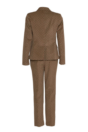 1961 Milano Tailleur donna ciniglia stampa retro