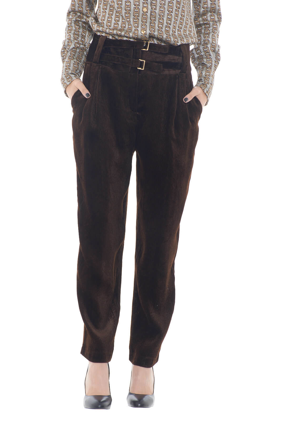 Pinko Pantalón pana mujer