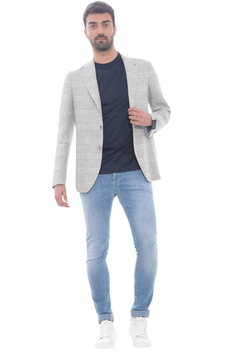 Tagliatore men's check pattern jacket
