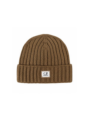 CP Company Cappello Uomo in lana a coste / Kaki