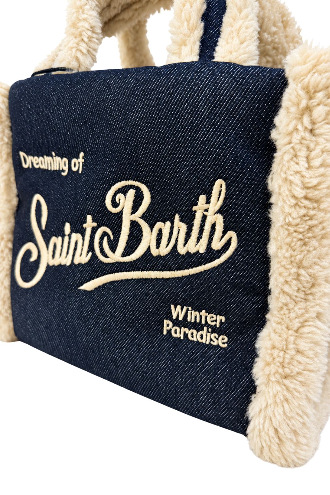 MC2 Saint Barth Borsa Donna Vanity Mini Shearling Denim Dark