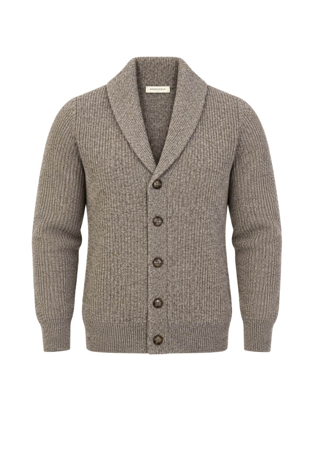 Brooksfield Cardigan Uomo in lana melange