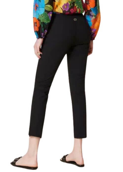 Twinset Pantalone Donna a sigaretta in popeline