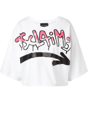 Disclaimer Women's crop over fit T-Shirt