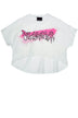 Camiseta corta para mujer con descargo de responsabilidad