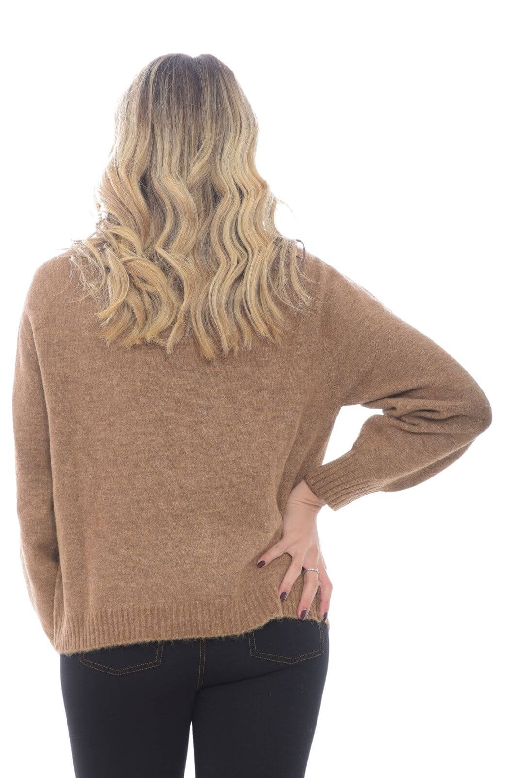 Sfizio Women's Knitted High Neck Sweater