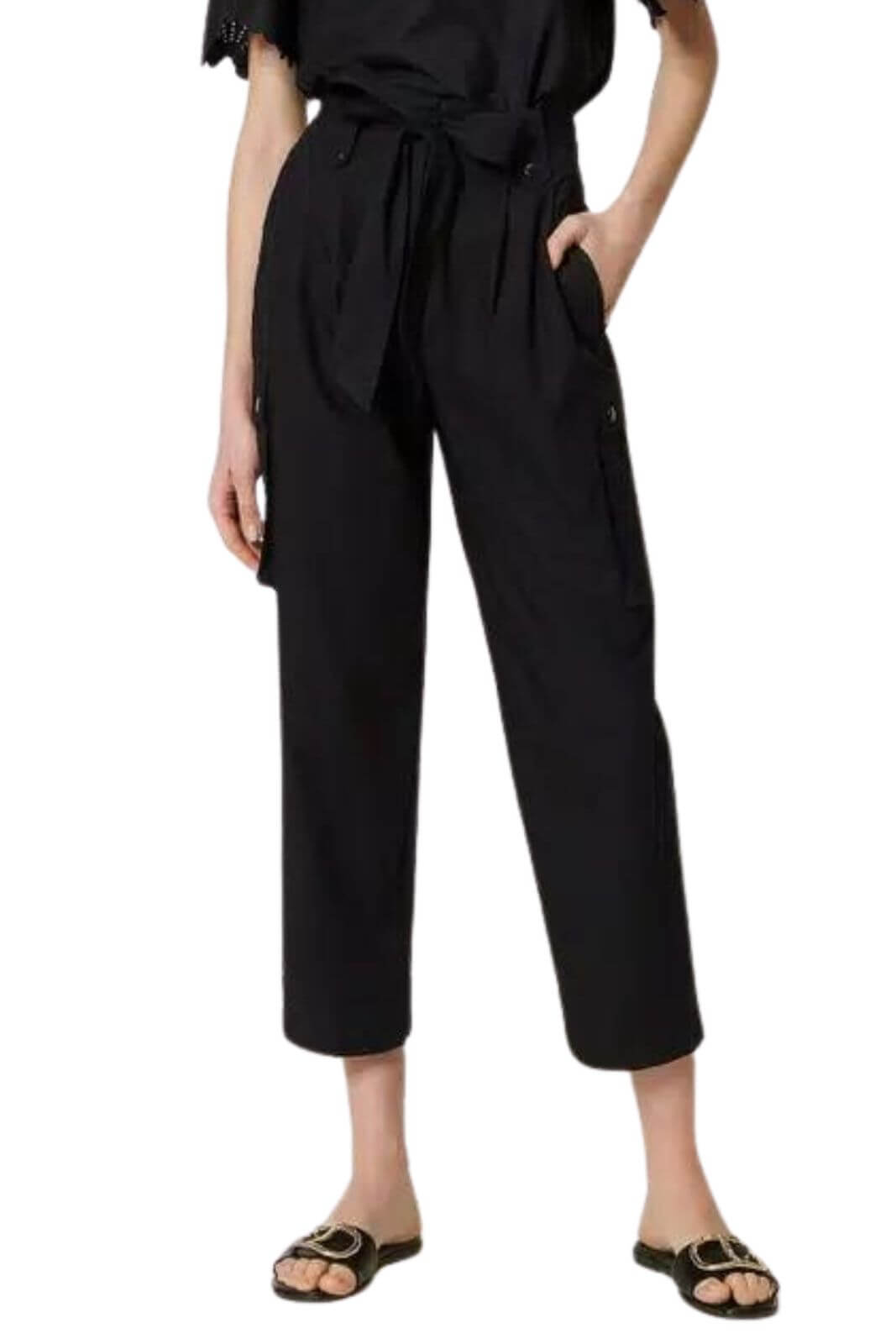 Twinset pantaloni donna cargo crop