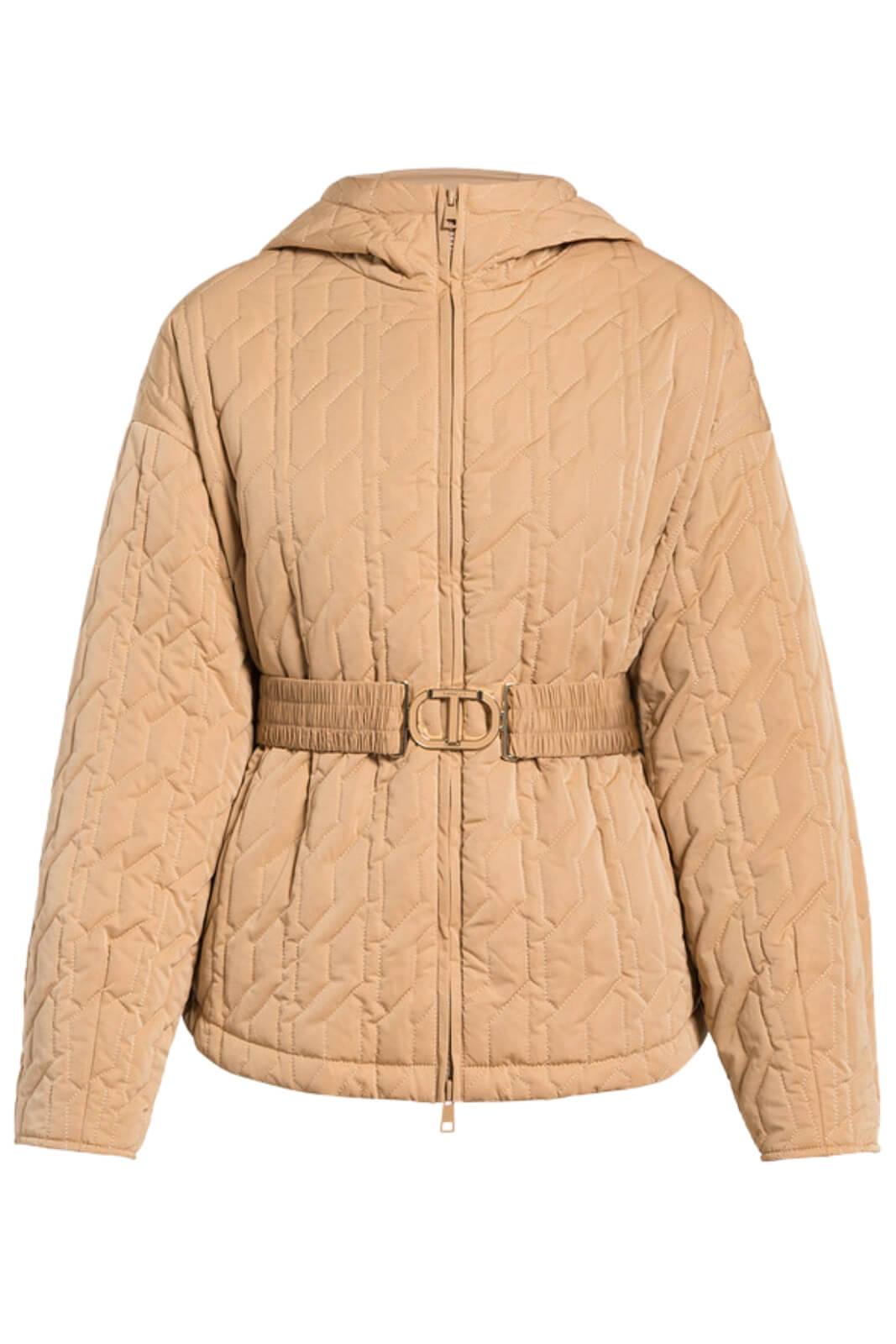 Twinset Quilted Jacket with Belt at the Waist
