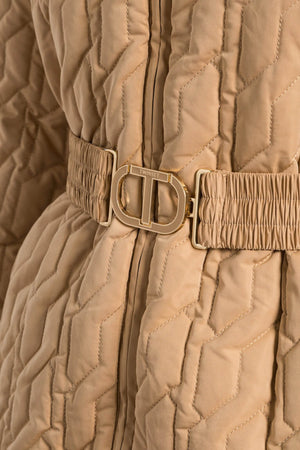 Twinset Quilted Jacket with Belt at the Waist