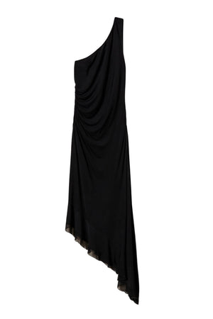 Vestido de un solo hombro con drapeado lateral para mujer de Twinset