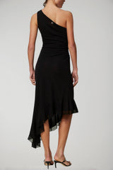 Vestido de un solo hombro con drapeado lateral para mujer de Twinset