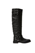 Botas altas de piel con tiras 'Darcy' para mujer de Twinset Milano
