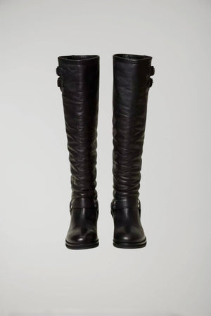 Twinset Milano women's 'Darcy' high leather boots with straps