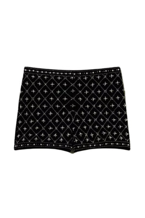 Pantalones cortos de terciopelo bordado para mujer de Twinset Milano