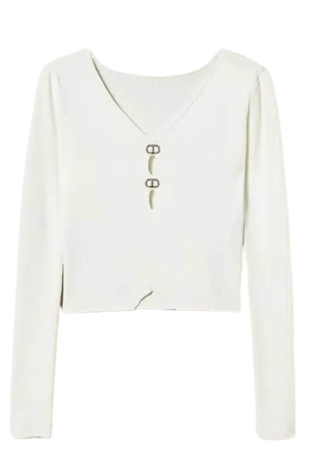 Jersey de mujer Twinset Milano con escote de lágrima doble
