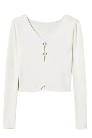 Jersey de mujer Twinset Milano con escote de lágrima doble