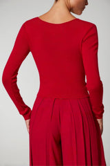Jersey de mujer Twinset Milano con escote de lágrima doble
