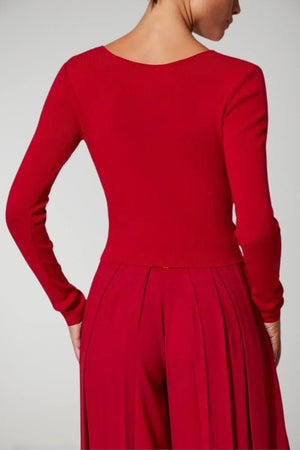 Jersey de mujer Twinset Milano con escote de lágrima doble