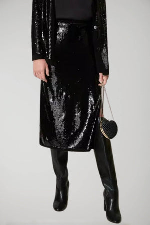 Twinset Milano gonna donna longuette con paillettes
