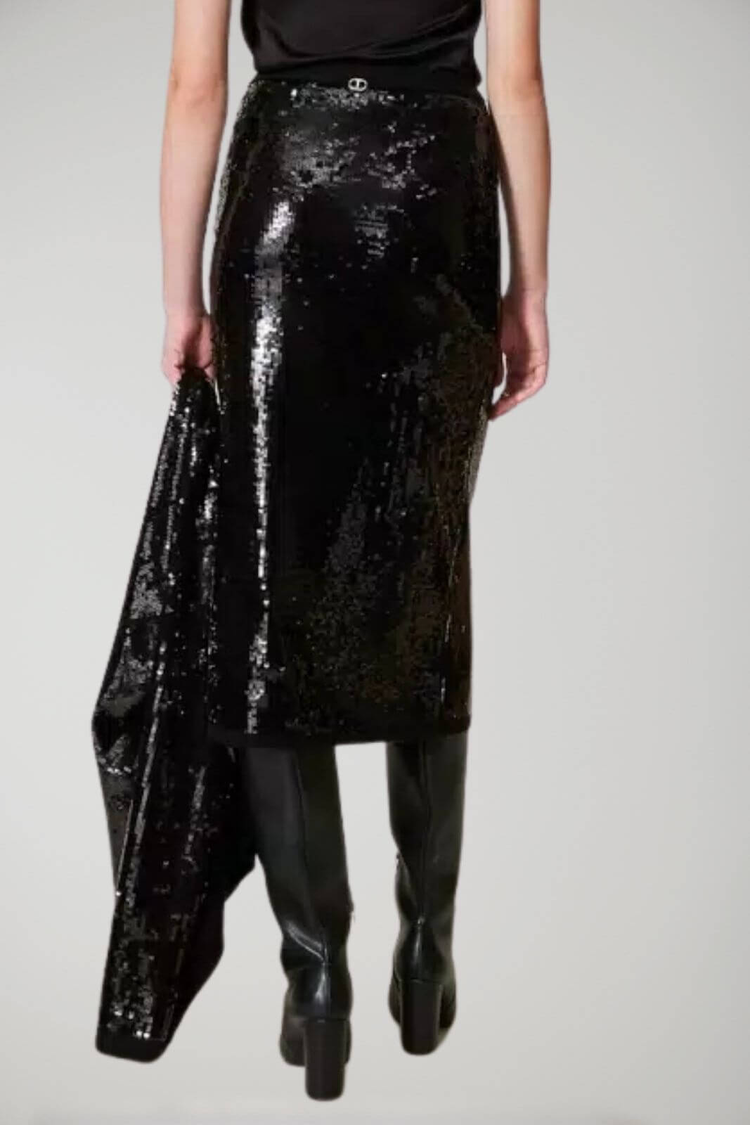 Twinset Milano gonna donna longuette con paillettes