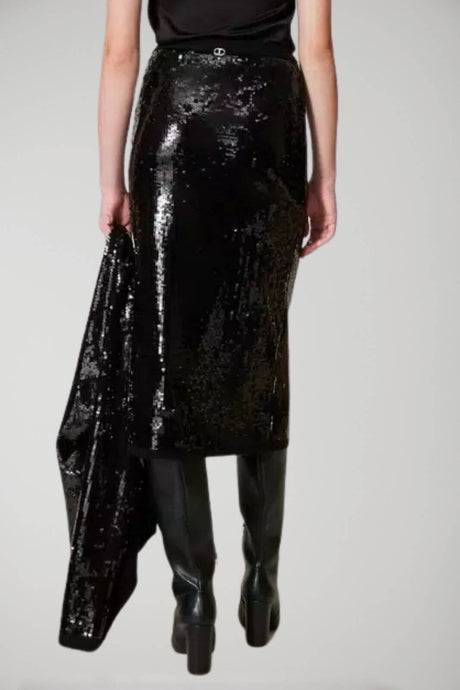 Twinset Milano gonna donna longuette con paillettes