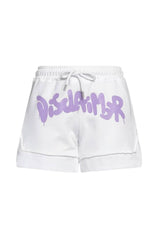 Disclaimer Women's Shorts with Spray-Effect Logo