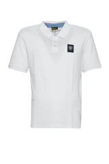 Blauer Polo Uomo in piquet con logopatch