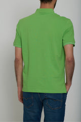 Blauer Polo Uomo in piquet con logopatch