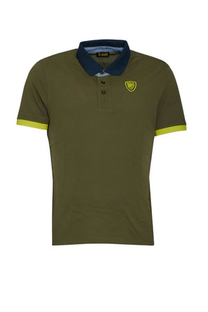 Blauer Polo Uomo In Piquet
