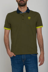 Blauer Polo Uomo In Piquet