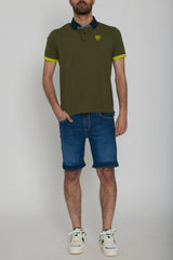 Blauer Polo Uomo In Piquet