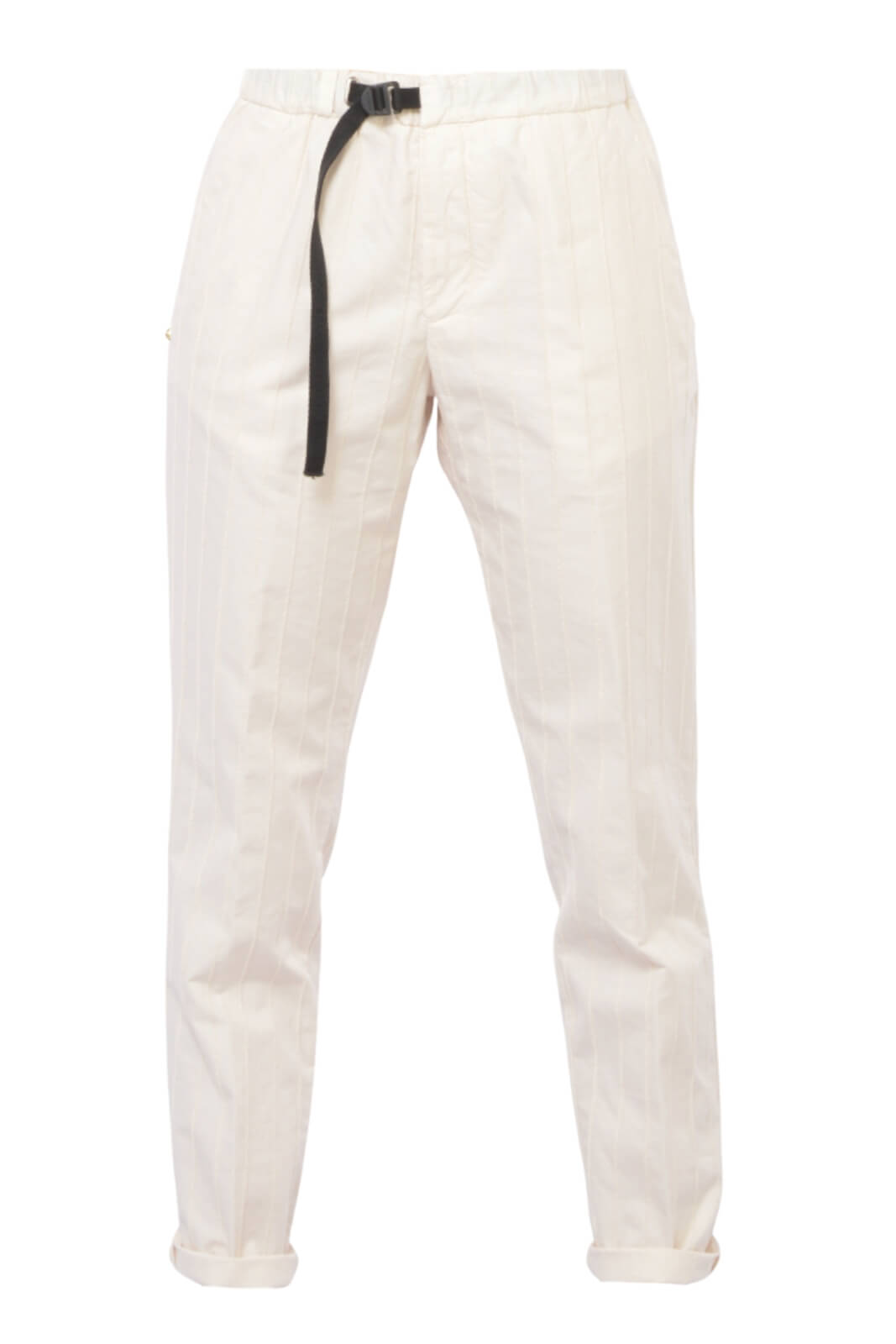 Pantalones de mujer color arena blanca con costuras verticales