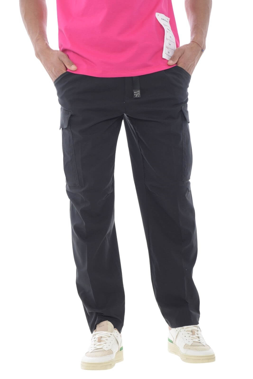 White sand pantaloni uomo con tasconi