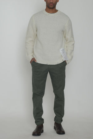 White Sand pantaloni uomo in gabardina