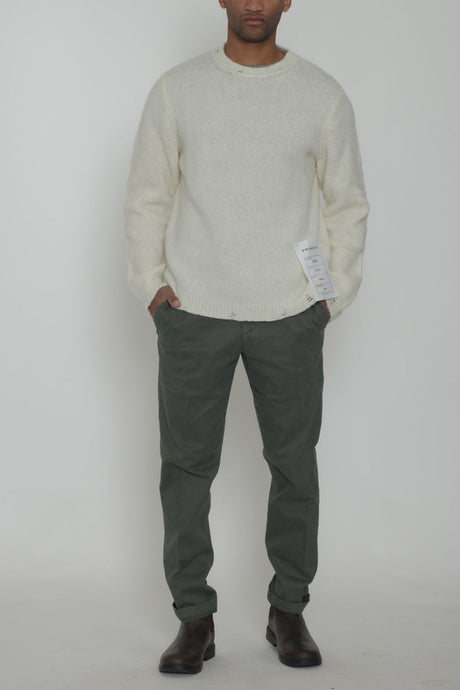 White Sand pantaloni uomo in gabardina