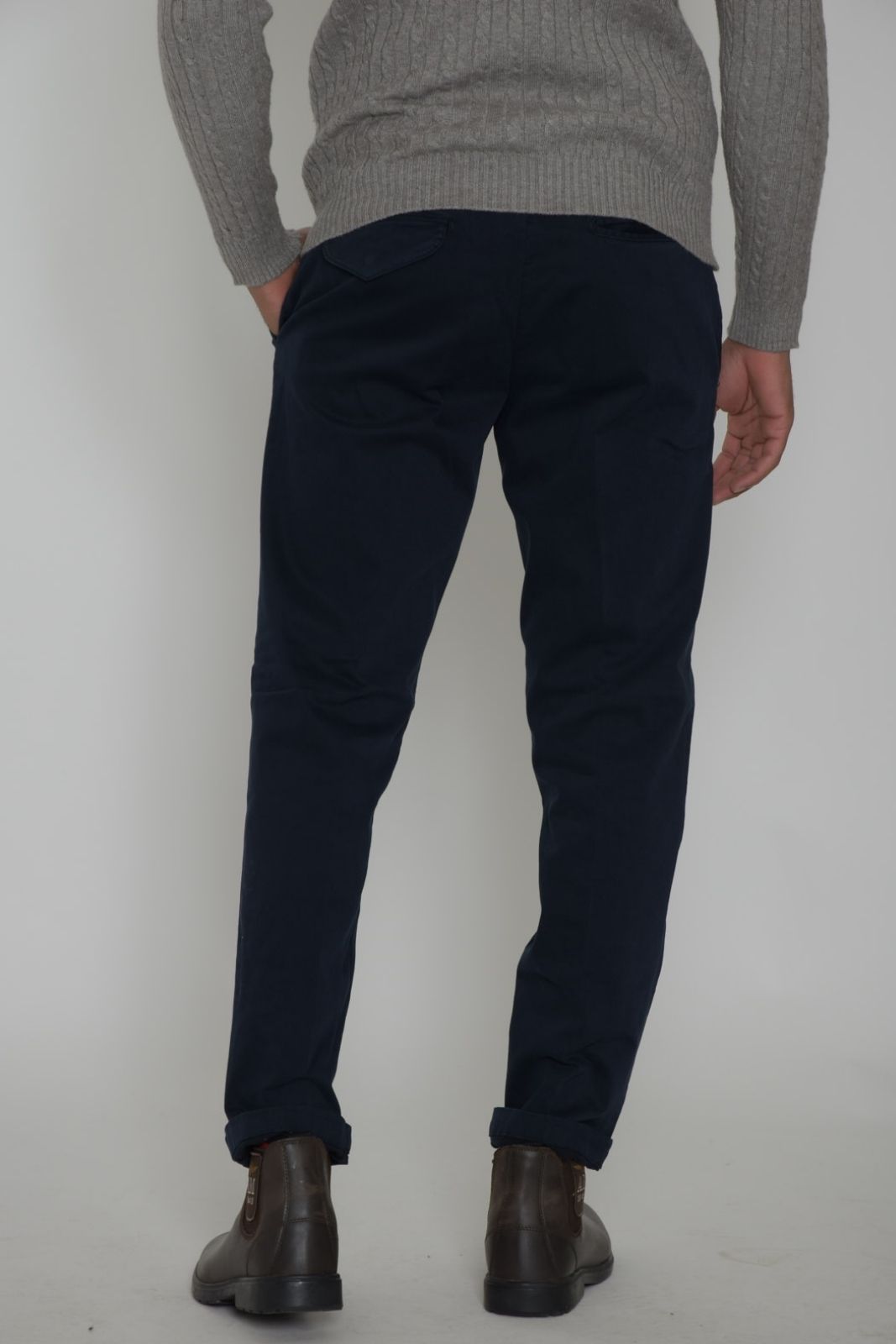 White Sand pantaloni uomo in gabardina
